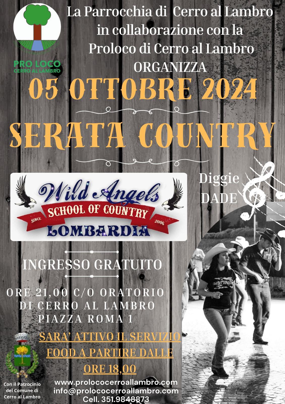 Serata Country dei Wild Angels organizzata da Pro Loco