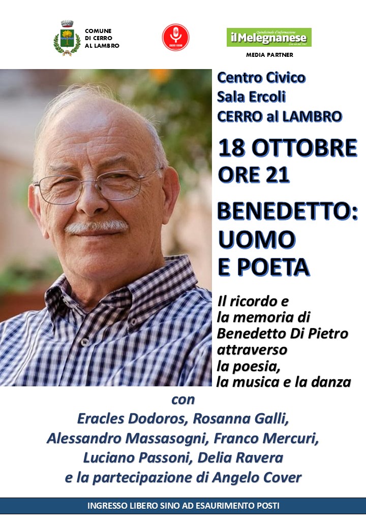 Evento di Musica-Poesia: "Benedetto Di Pietro: un uomo, un poeta"