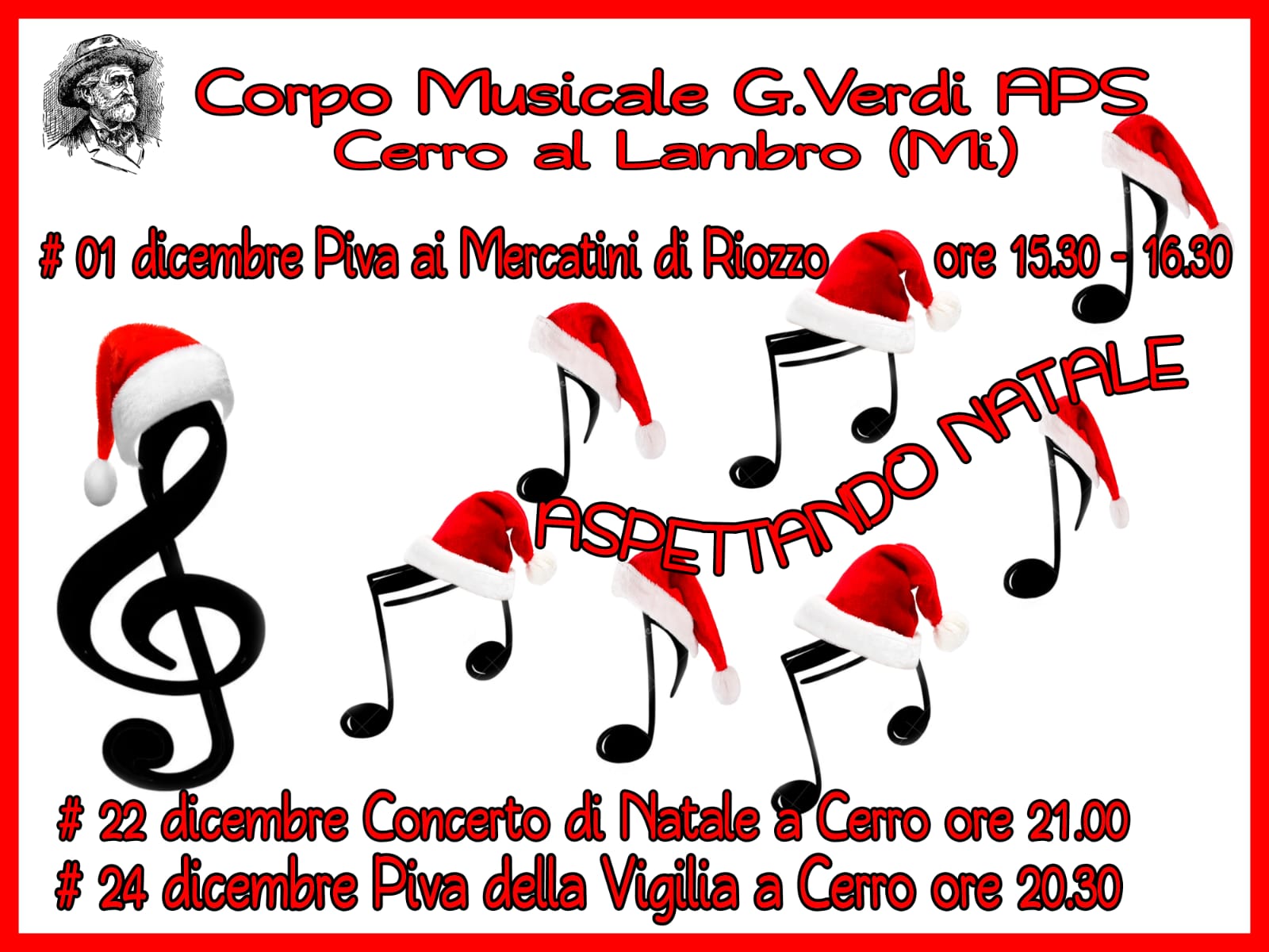 Pive natalizie e Concerto di Natale del Corpo Musicale Giuseppe Verdi 