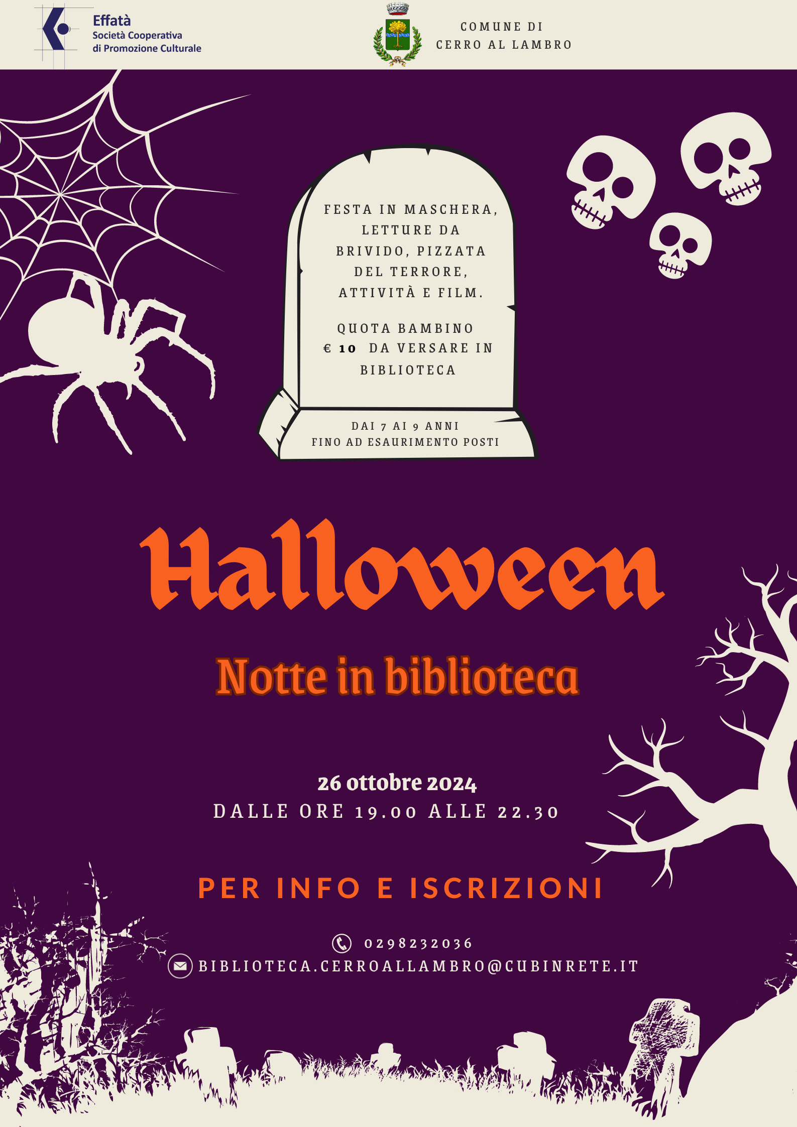 Laboratorio Halloween Bambini in Biblioteca