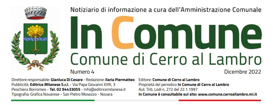 IN COMUNE numero dicembre in distribuzione 