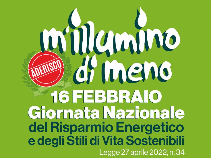 M'illumino di meno-  giovedi' 16 febbraio 2023