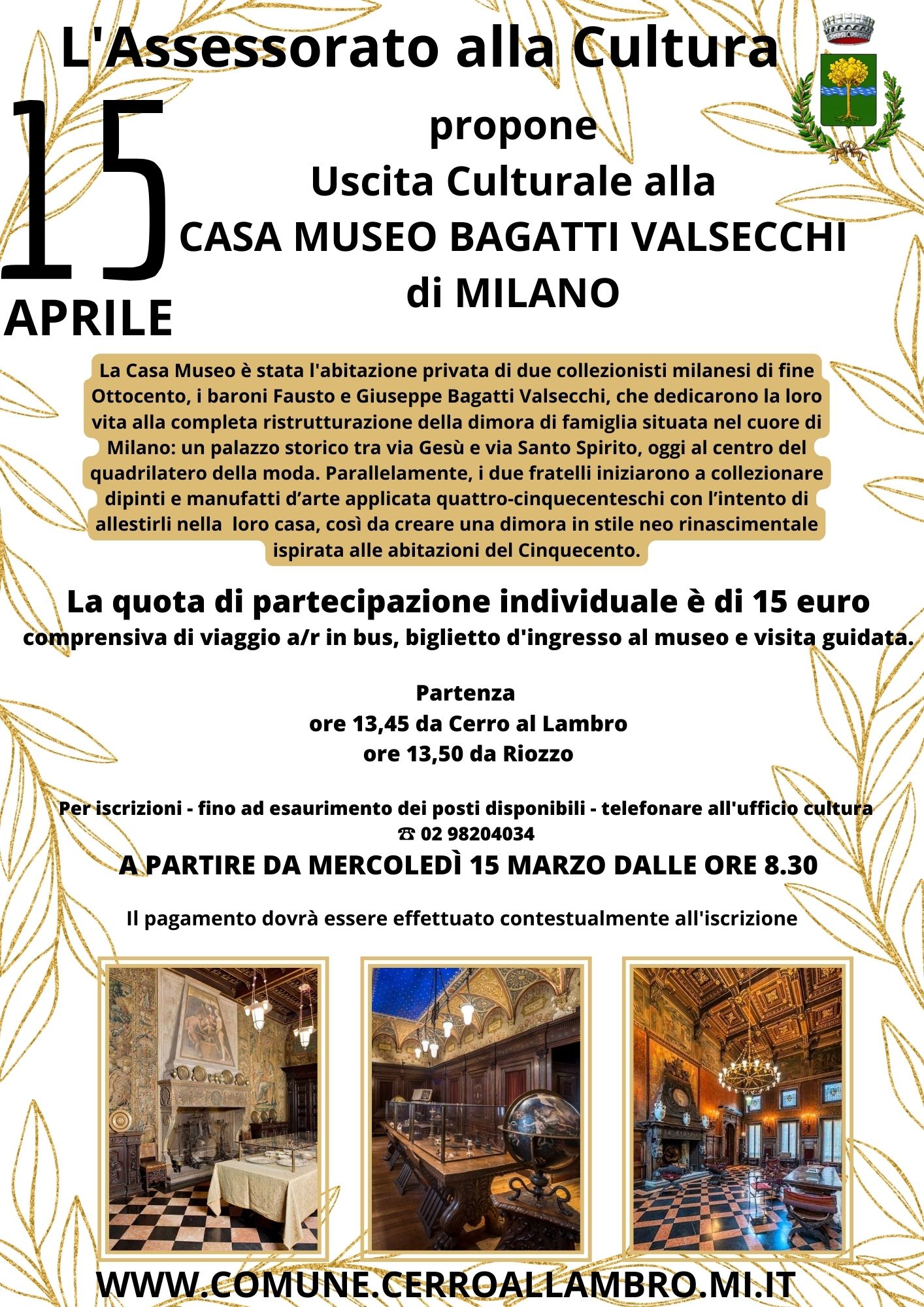 Uscita culturale museo bagatti valsecchi