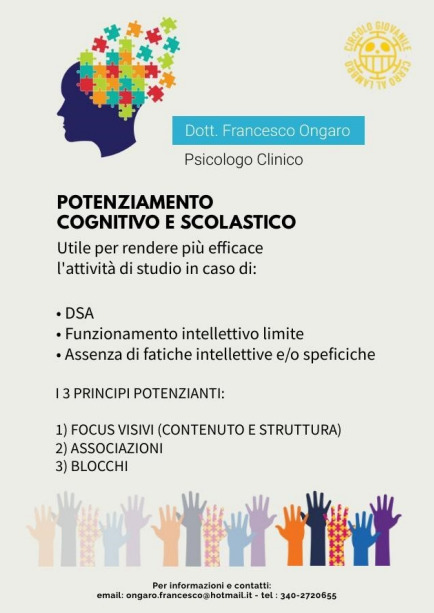 Potenziamento Cognitivo - Raccolta adesioni 7 marzo 