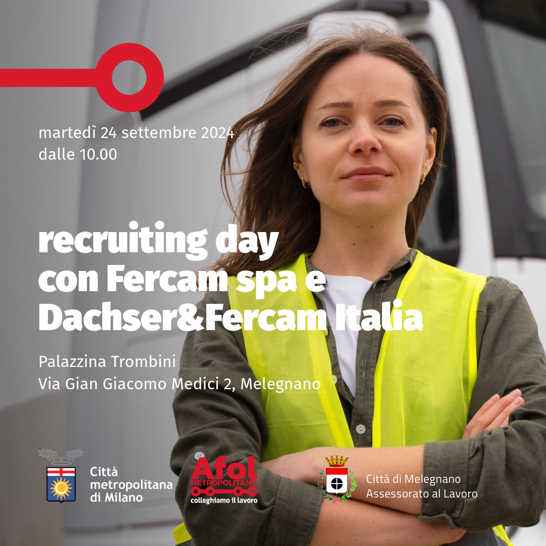 Recruiting Day Martedì 24 settembre - ore 10.00 - Melegnano