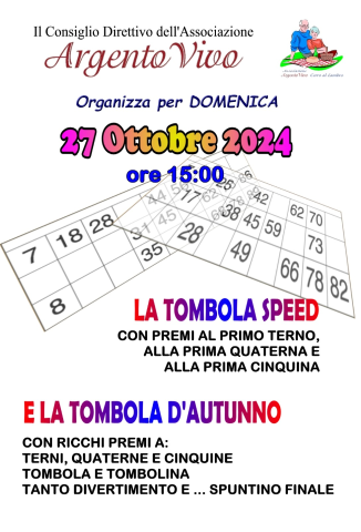 Tombola Associazione ArgentoVivo