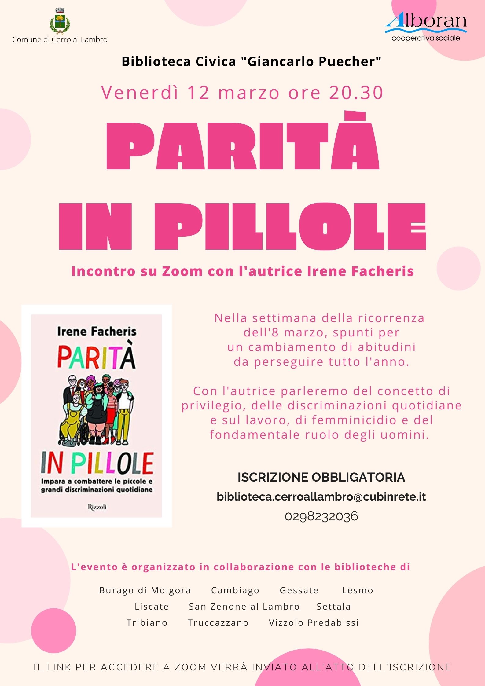 La Festa della Donna – PARITÀ IN PILLOLE Incontro con l’autrice Irene Facheris