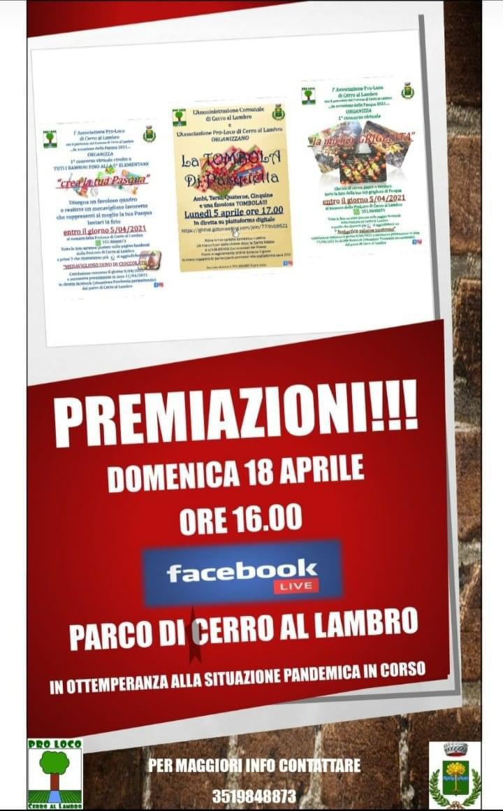 Le premiazioni dei concorsi
