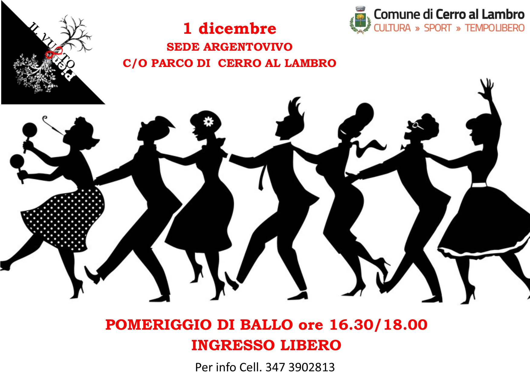 1 dicembre 2018 ore 16.30 - Un pomeriggio di balli presso la sede di Argentovivo