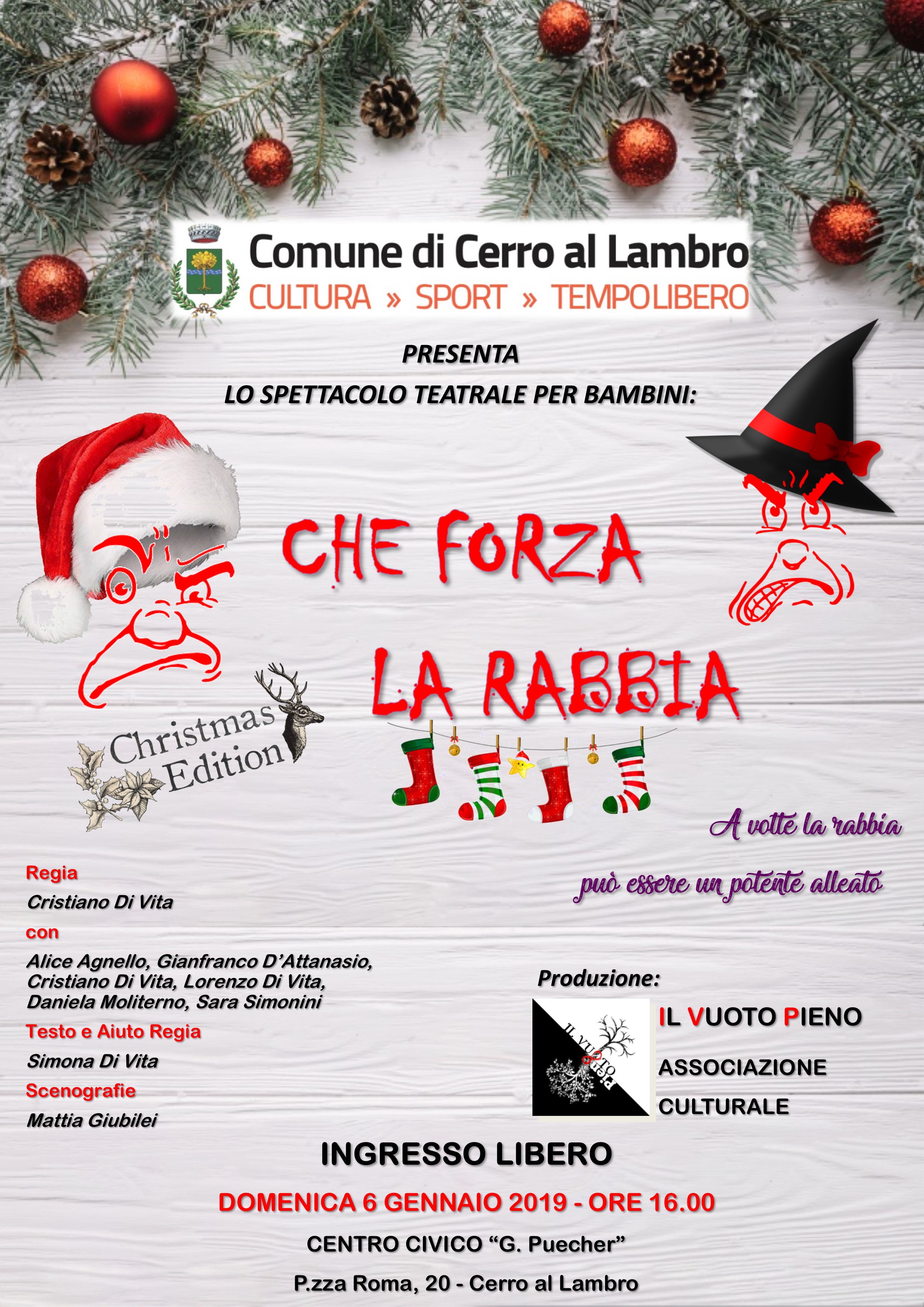 Spettacolo Teatrale per Bambini – Che Forza la Rabbia