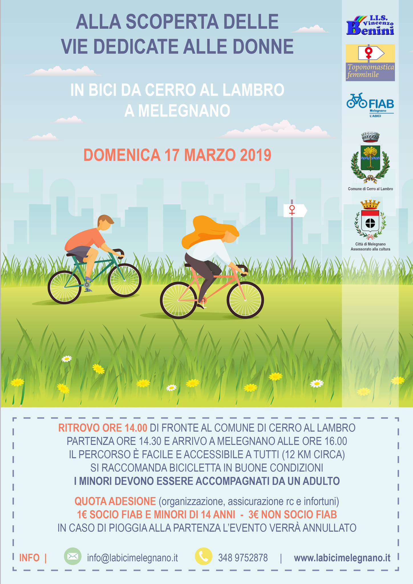 Biciclettata: Le vie dedicate alle donne - Domenica 17 marzo