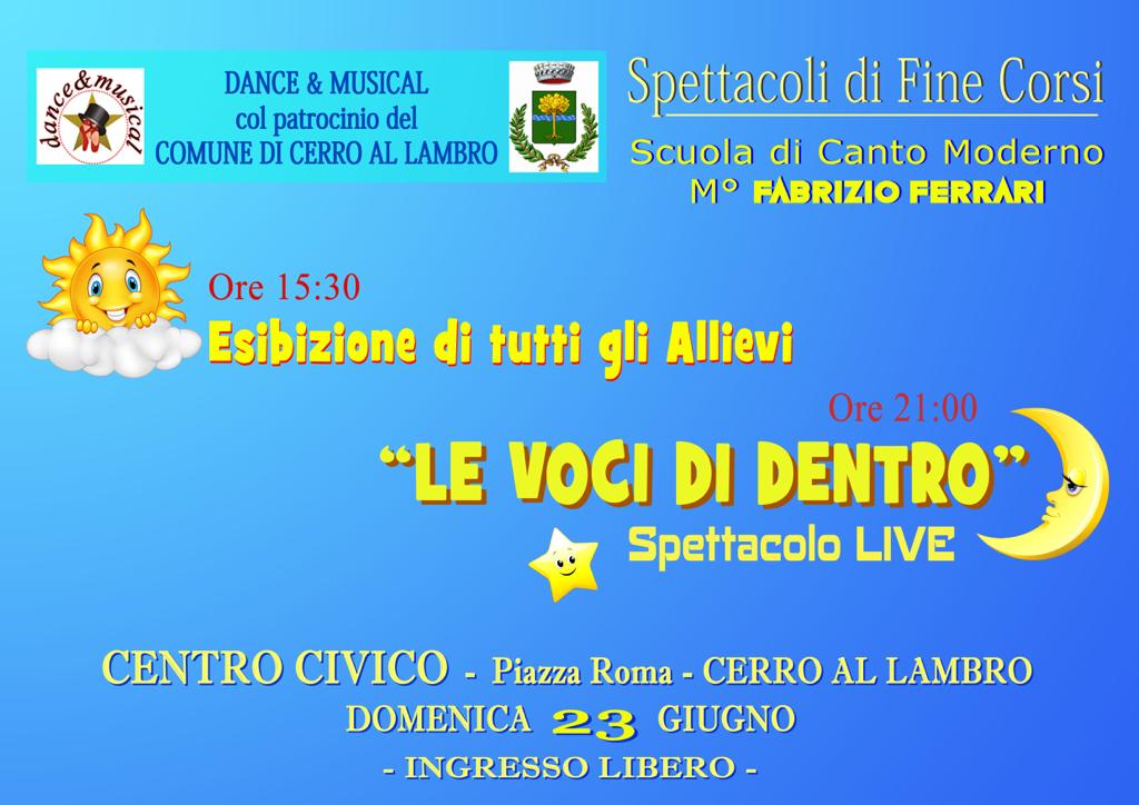 Domenica 23 giugno spettacoli di Dance&Musical
