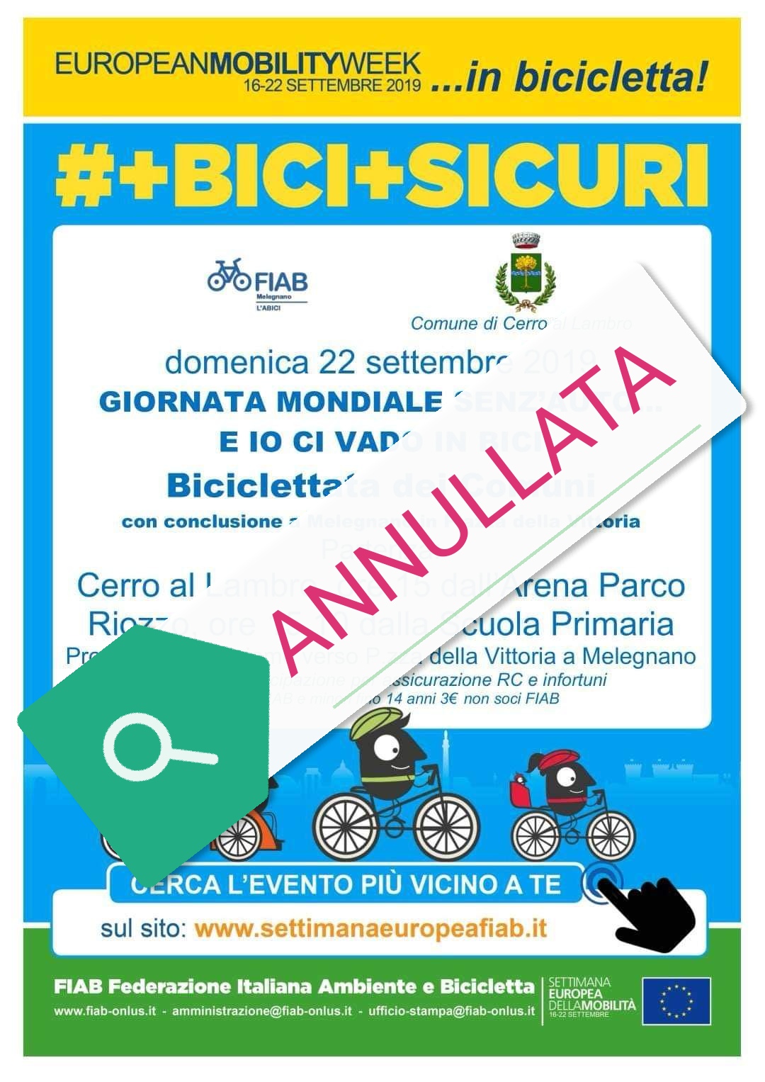 Biciclettata dei Comuni annullata causa maltempo