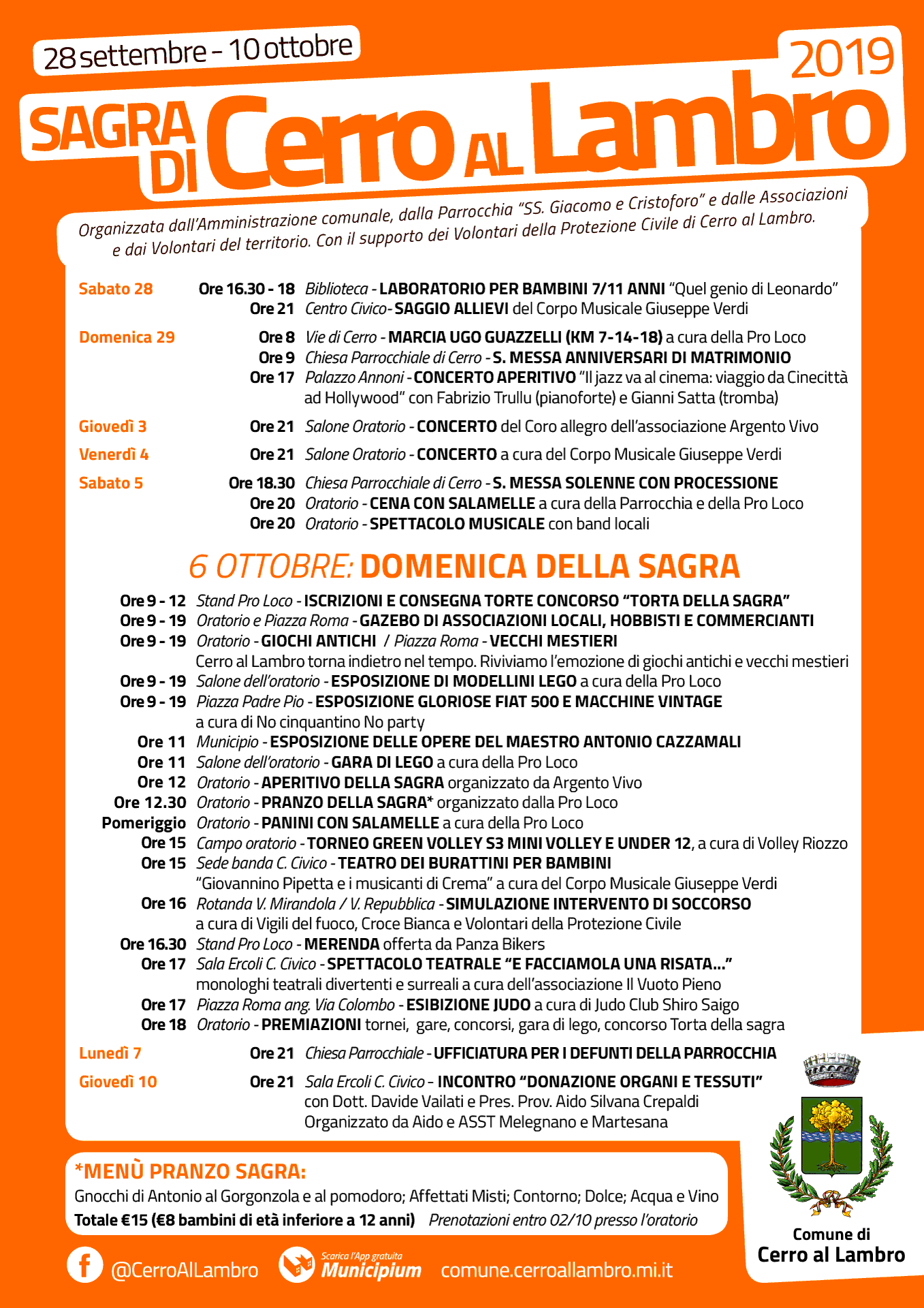 Sagra di Cerro al Lambro dal 28 Settembre al 10 Ottobre