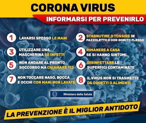 Nuove misure per il contenimento del Coronavirus