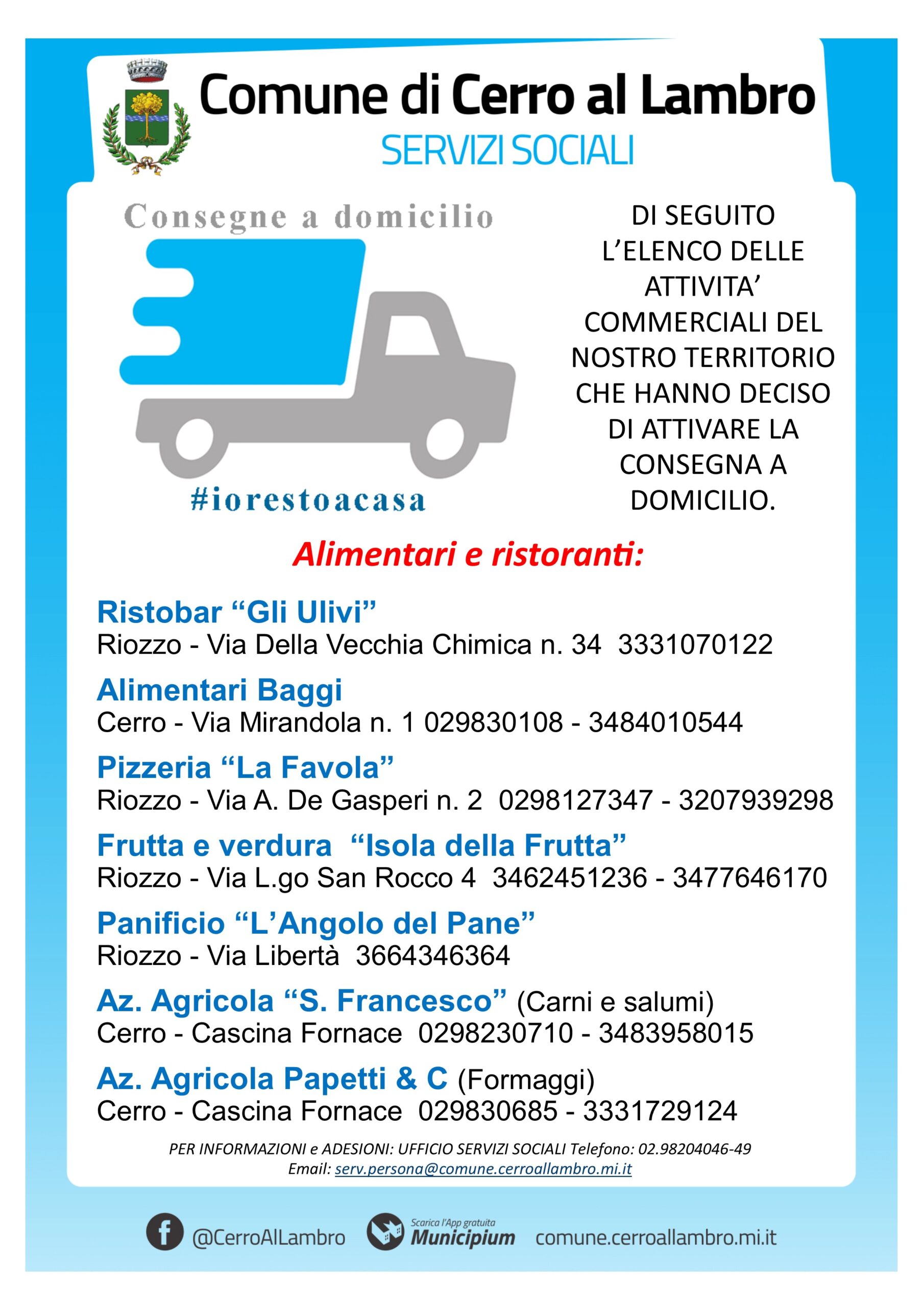 Consegne a domicilio – #iorestoacasa