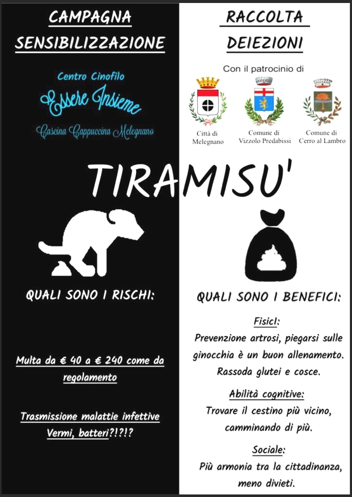 Campagna contro l’abbandono delle deiezioni canine tiramisù