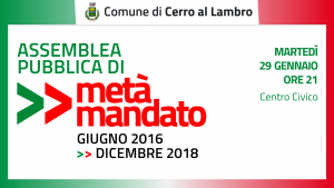 Martedì 29 gennaio ore 21: assemblea di metà mandato